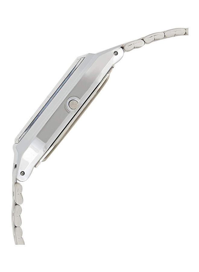 كاسيو ساعة يد معدنية بعقارب ورقمية طراز AQ-230A-7BMQ - قياس 30 مم - لون فضي رجال - Image 3