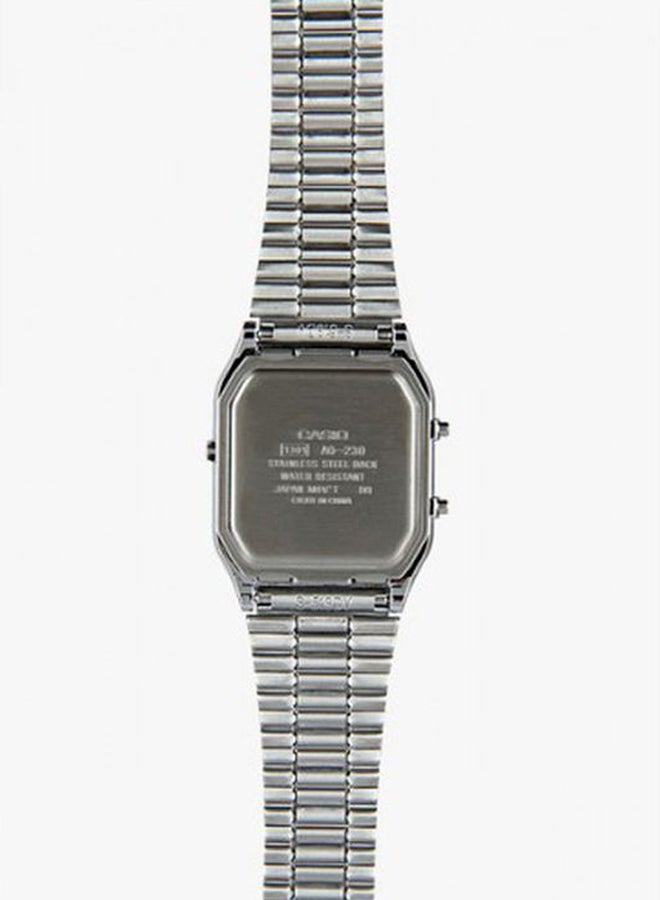 كاسيو ساعة يد معدنية بعقارب ورقمية طراز AQ-230A-7BMQ - قياس 30 مم - لون فضي رجال - Image 5