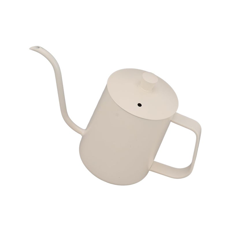 White 350ml Gooseneck Kettle Stainless Steel Stovetop Pour Over Coffee Tea Pot - Image 2