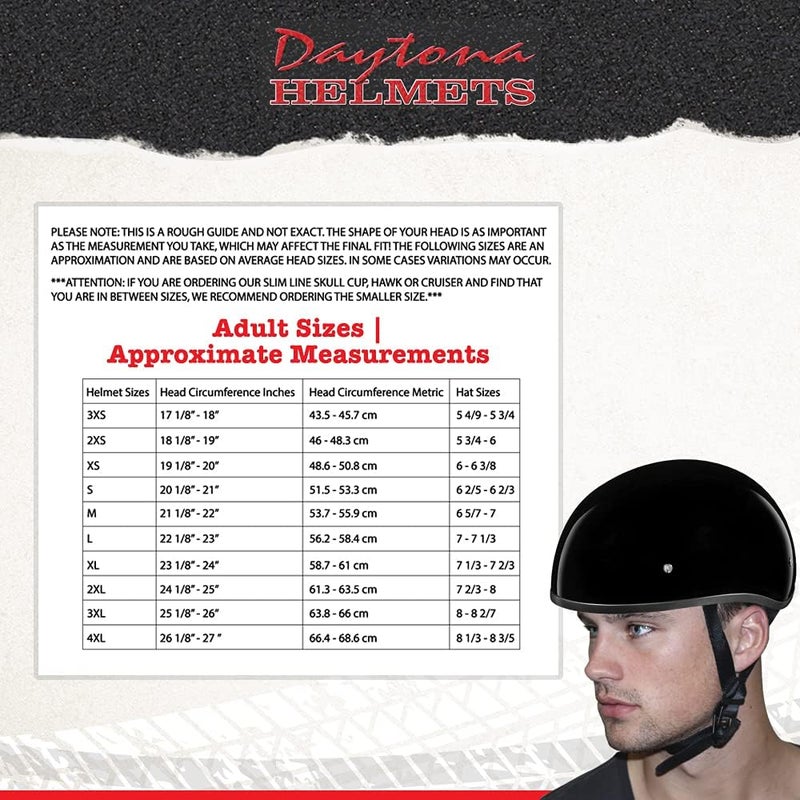 Daytona Helmets Daytona Half Skull Cap Motorcycle Helmet - DOT Approved - Image 5