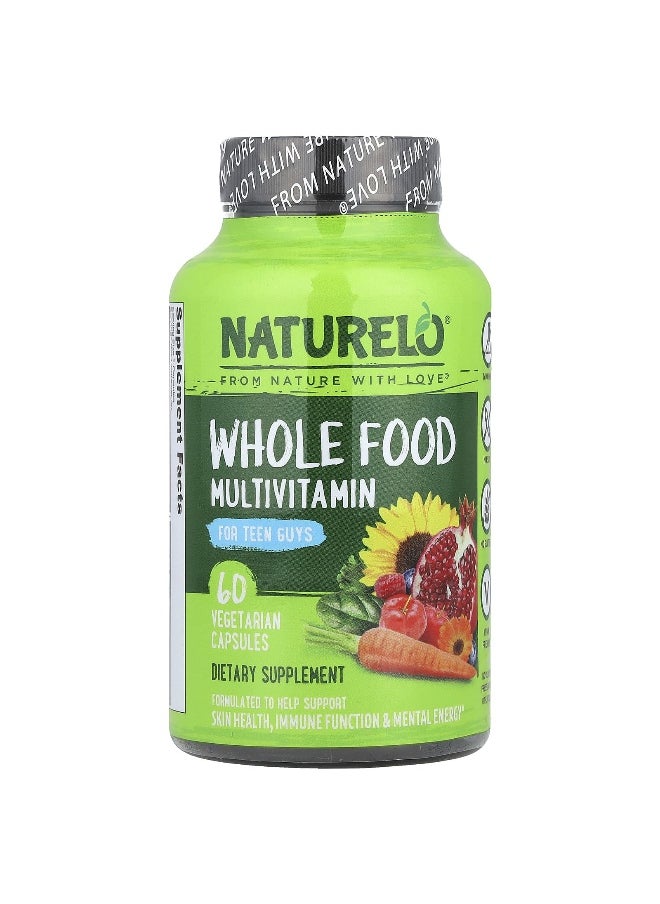 NATURELO NATURELO, Whole Food Multivitamin for Teen Guys, 60 Vegetarian Capsules  - Image 1