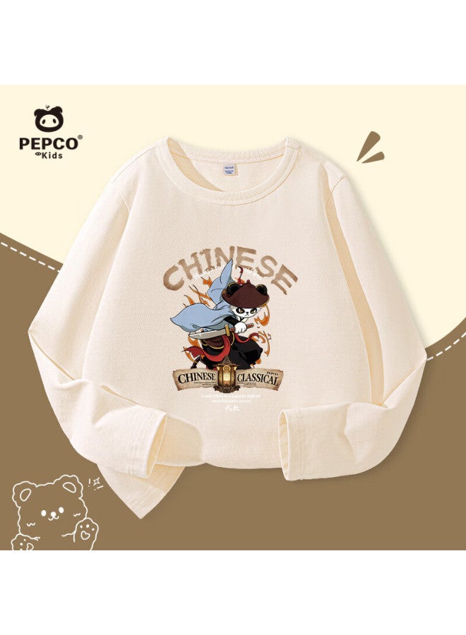 Pepco Boys' Long-sleeve T-shirt, Spring And Autumn New Style, Thin Pure Cotton Round Neck Top For Boys, Children's Spring Clothing