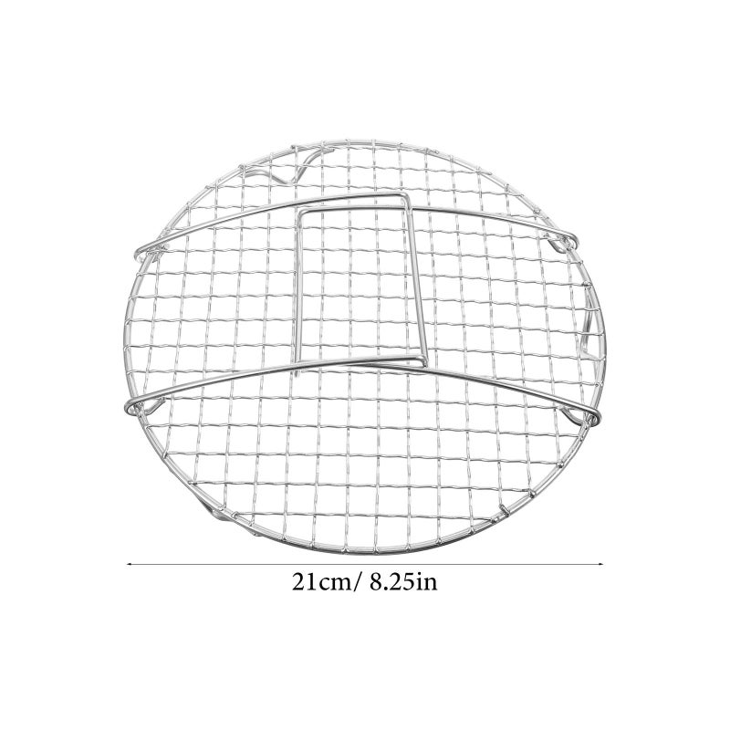Stainless Steel Steamer Rack with Handles for Rice Cooker Air Fryer Space Saving - Image 3