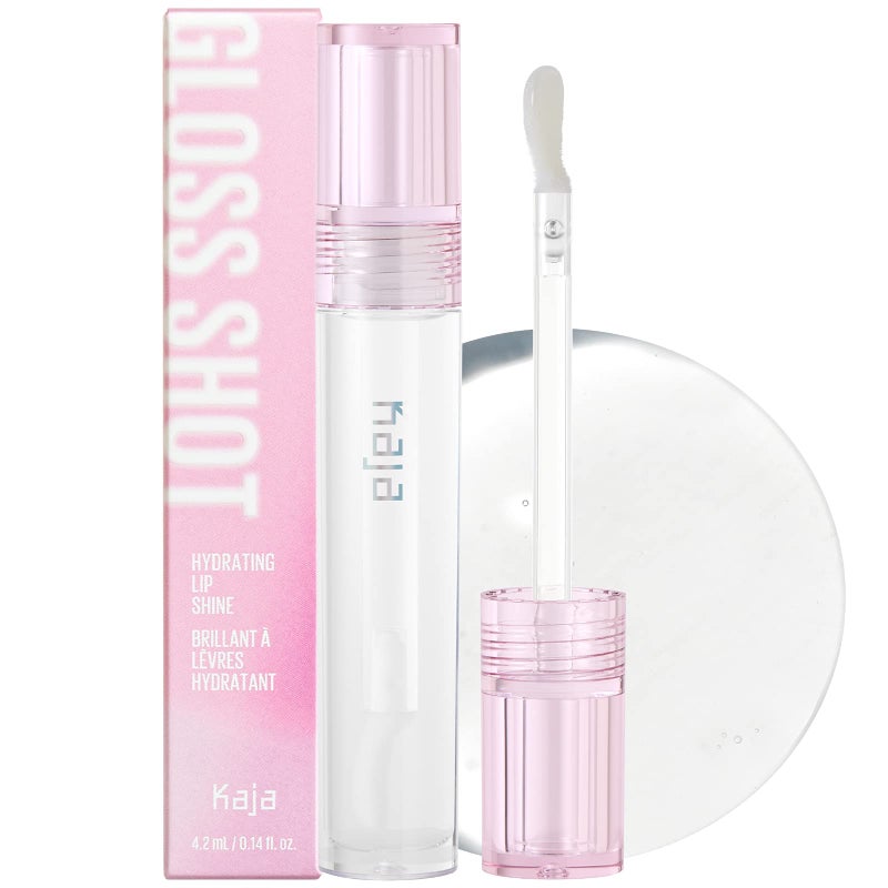 Kaja Lip Balm - Gloss Shot 01 crystal Clear | High Shine, Non-Sticky, with Jojoba Oil, Sheer, Hydrating, Juicy, Plumper Looking, Non-irritating, Shea Butter, Nourishing Treatment, 0.14 FL Oz - Image 1