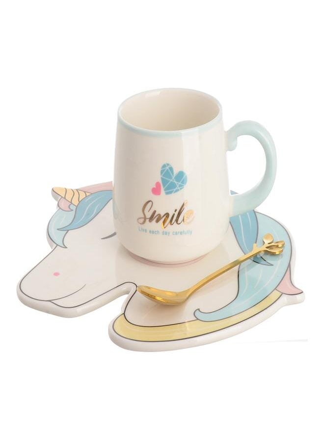 Akher el Ankoud Cup set with unicorn coaster  - Image 1