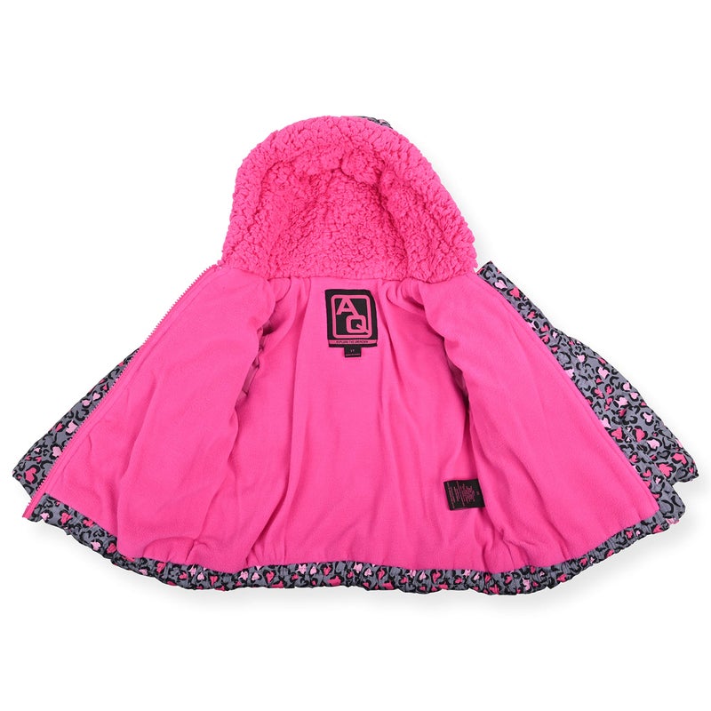 Arctic Quest Girls' Bib Snow Pants and Ski Jacket Water-Resistant Snowsuit For Kids Winter Hooded Jacket, Grey, 5-6 - Image 4