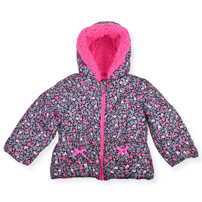 Arctic Quest Girls' Bib Snow Pants and Ski Jacket Water-Resistant Snowsuit For Kids Winter Hooded Jacket, Grey, 5-6 - Image 2