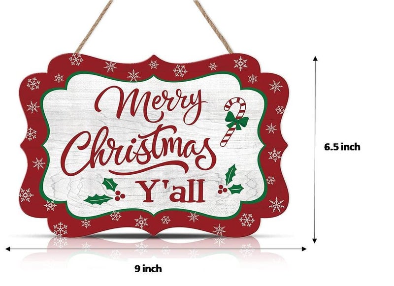 HOMECOR Merry Christmas Wall Door Hanging Decoration Wooden 9 x 65 inch - Image 2