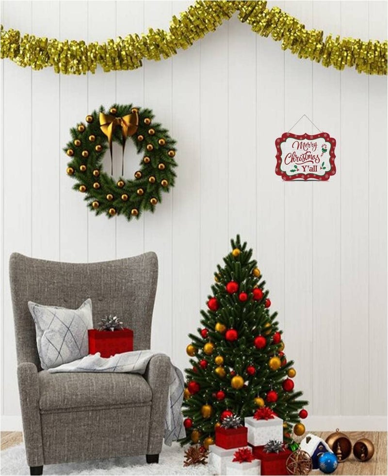 HOMECOR Merry Christmas Wall Door Hanging Decoration Wooden 9 x 65 inch - Image 3