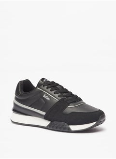 Lee Cooper حذاء رياضي رجالي مزين بشعار مع رباط للإغلاق  - Image 1