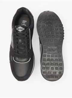 Lee Cooper حذاء رياضي رجالي مزين بشعار مع رباط للإغلاق  - Image 4
