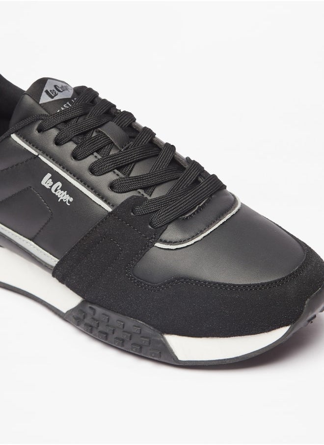 Lee Cooper Men's Logo Detail Sneakers with Lace-Up Closure  - Image 5