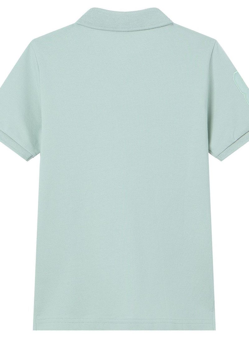 GIORDANO تي شيرت بولو قطن مزين بأسد للأطفال بقصة ضيقة - Image 4