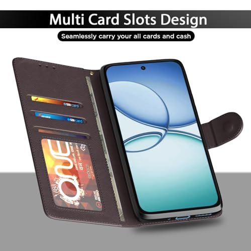 Pikkme Flip Cover for Realme 15T 5G Leather Finish | Inside TPU with Card Pockets | Wallet Stand and Shock Proof | Complete Protection Flip Case(Coffee) - Image 5