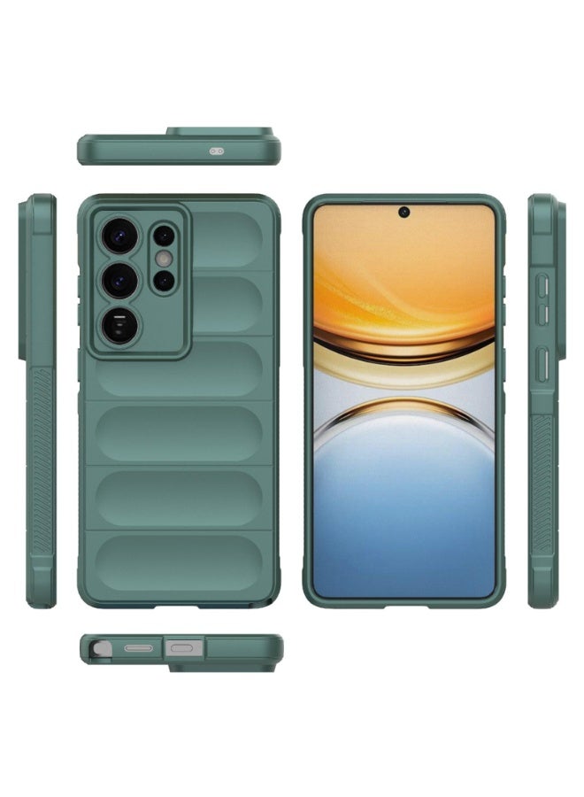 Phone case cover Magic Shield TPU + Silicone Shockproof Phone Case For  Samsung Galaxy S26 Ultra (Dark Green) - Image 2