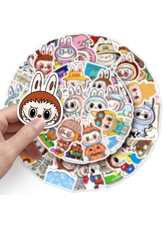 EFFIE Labubu Cartoon Stickers Pack – 50PCS Waterproof Vinyl Stickers for Laptop, Water Bottles, Notebooks, Phone Cases & More  - Image 5