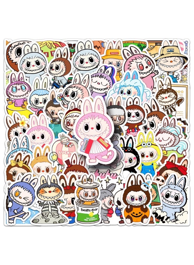EFFIE Labubu Cartoon Stickers Pack – 50PCS Waterproof Vinyl Stickers for Laptop, Water Bottles, Notebooks, Phone Cases & More  - Image 1