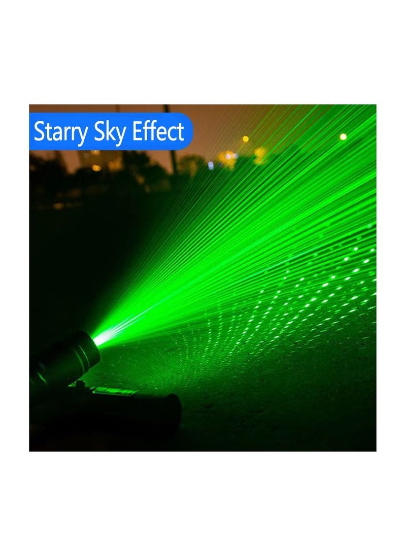 1-Piece Five Different Cool Starlight Modes High Power Long Range Powerful Laser Pointer,Flashlight Green Pointer Pen Rechargeable High Power Laser Pointer for Teaching Outdoor Hunting