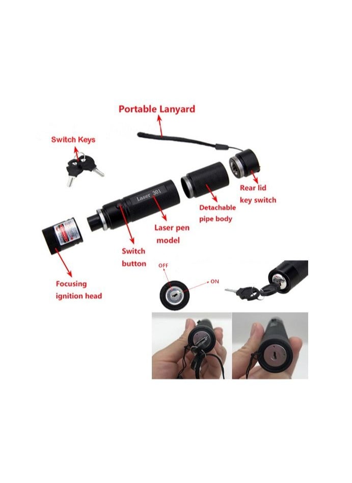 1-Piece Five Different Cool Starlight Modes High Power Long Range Powerful Laser Pointer,Flashlight Green Pointer Pen Rechargeable High Power Laser Pointer for Teaching Outdoor Hunting