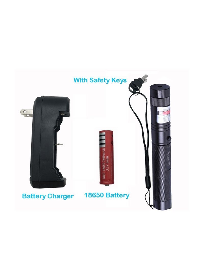1-Piece Five Different Cool Starlight Modes High Power Long Range Powerful Laser Pointer,Flashlight Green Pointer Pen Rechargeable High Power Laser Pointer for Teaching Outdoor Hunting
