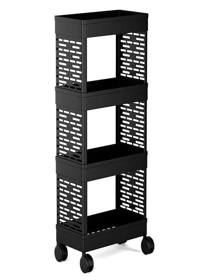 IDITRI EXPORT Kitchen Corner Organizer Rack – 4-Tier Plastic Storage Shelf for Dishes, Jars & More (Black) - Image 1