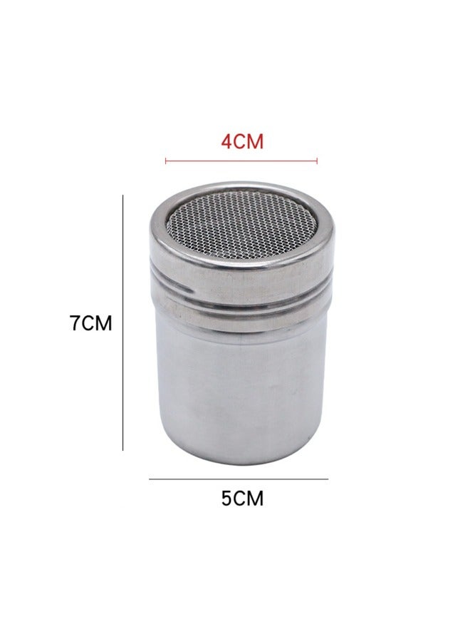 3pcs Stainless Steel Seasoning Shaker Powder Dispenser for Sugar Cocoa and Flour for Baking and Cooking - Image 2
