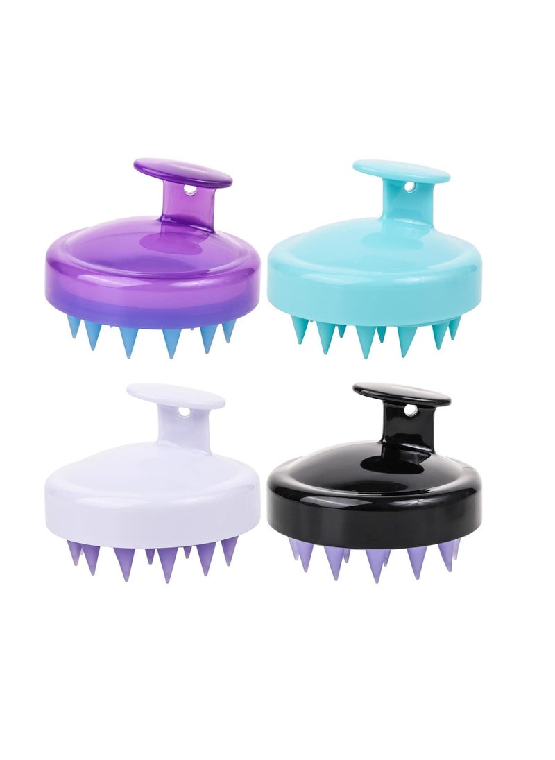 ORiTi ORiTi Silicone Hair Scalp Massager Shampoo Brush Dandruff Cleaning Brush Scalp Scrubber for Washing Hair (Mix Color)  - Image 1