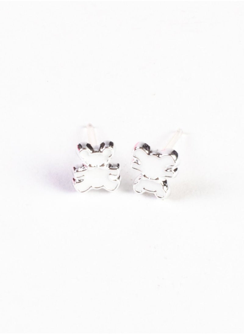 The Black Pearl Accessories Small Earring for Baby-Premium Quality-white bear Premium Quality & Against Color Change 