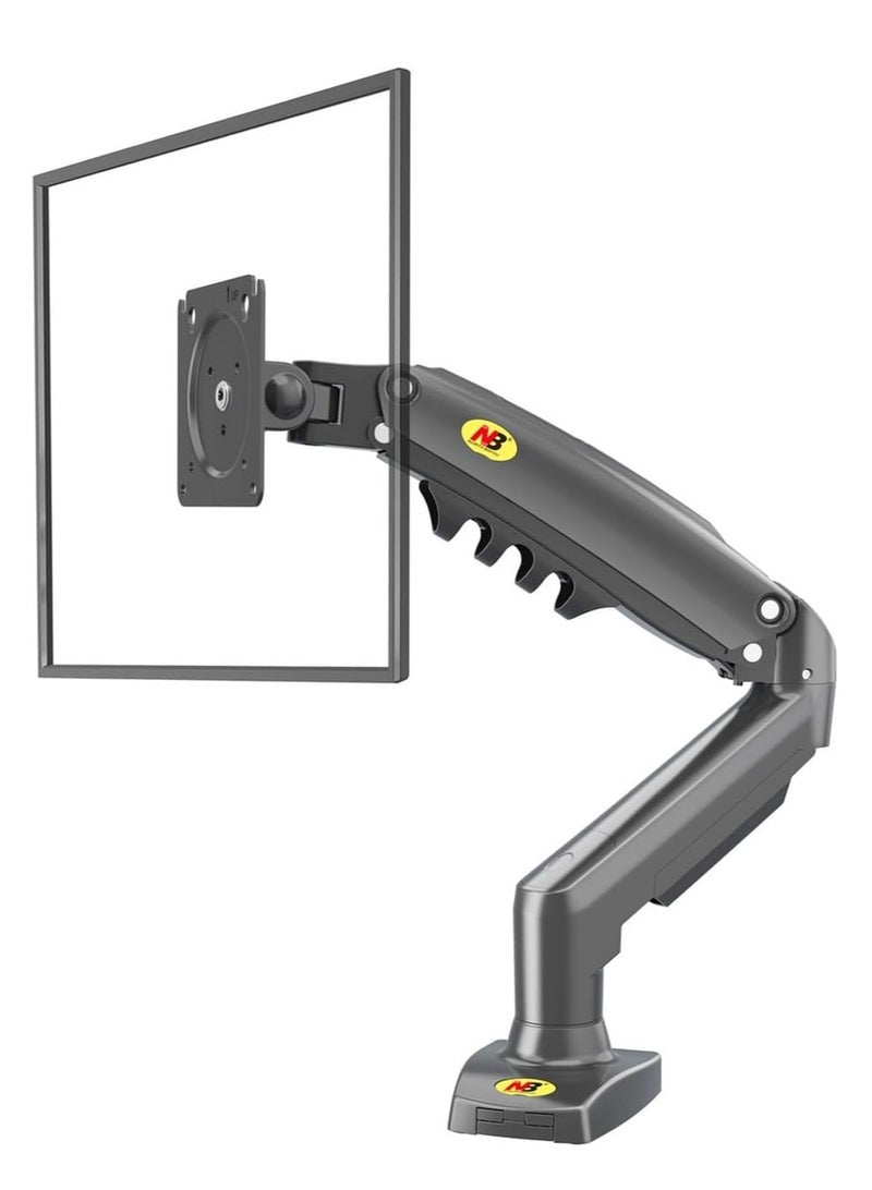 NB NB North Bayou Full Motion Swivel Computer Monitor Stand with Gas Spring Arm and Tilt Angle Adjustable Height for 17-30 inch Screens VESA 75x75/100x100mm with Clamp, Grommet Mounting Base F80 - Image 2