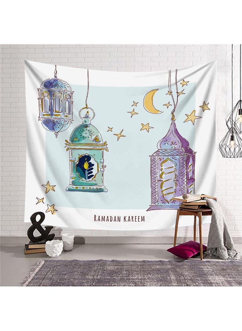 general Ramadan Kareem Printed Home Hanging Blanket Living Room Bedroom Tapestry Home Decor Bedroom Wall Decor Multiple Specifications - Image 1