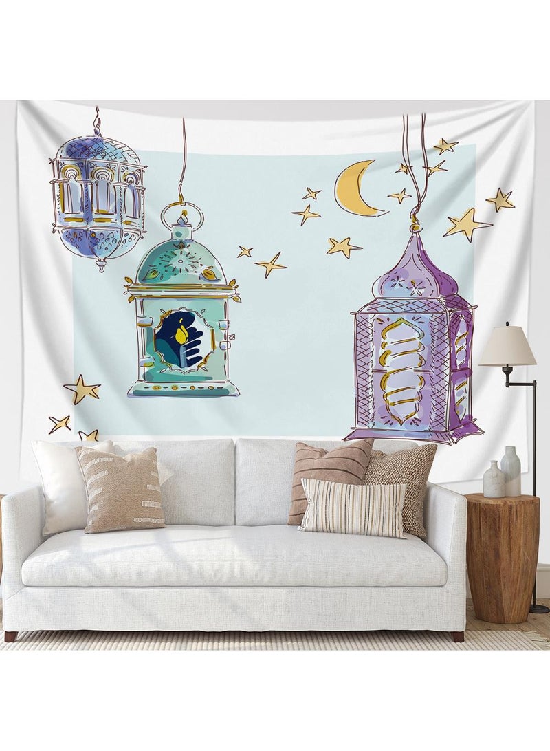 general Ramadan Kareem Printed Home Hanging Blanket Living Room Bedroom Tapestry Home Decor Bedroom Wall Decor Multiple Specifications - Image 3