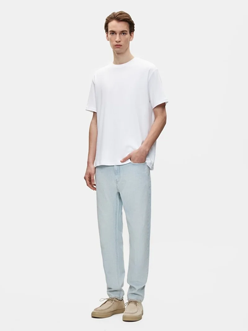 Men's Loose White T-shirt