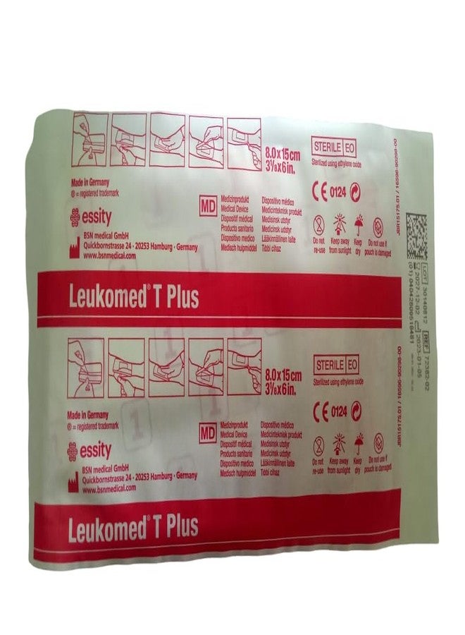 ضمادة جروح Leukomed T Plus، مقاس 8 سم × 15 سم، عبوة من 15 ضمادة... - Image 1