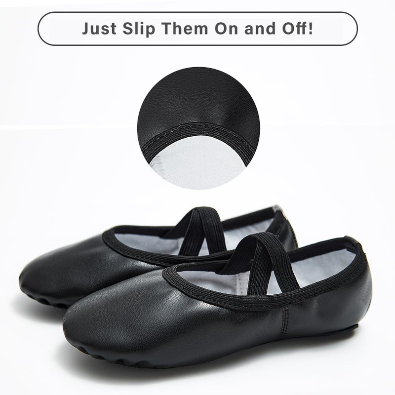 Stelle أحذية باليه مسطحة للأطفال من ستيل للنساء والفتيات والأولاد (أسود، 13ML) - Image 4
