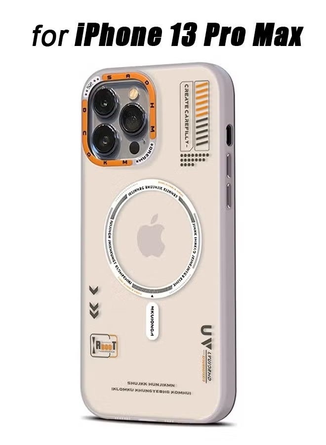 Magnetic Case for iPhone 13 Pro Max Compatible with MagSafe Slim Protective Translucent Matte Phone Cover Matte White - Image 1