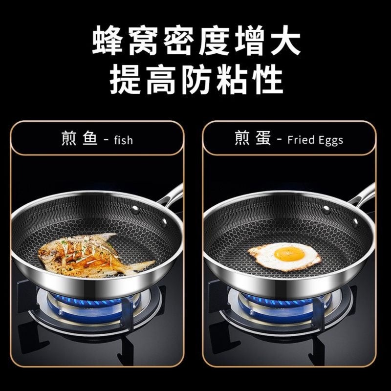 Honeycomb non-stick pan, household steak fryer, small omelet pan, electromagnetic stove, gas stove, special pot - Image 2