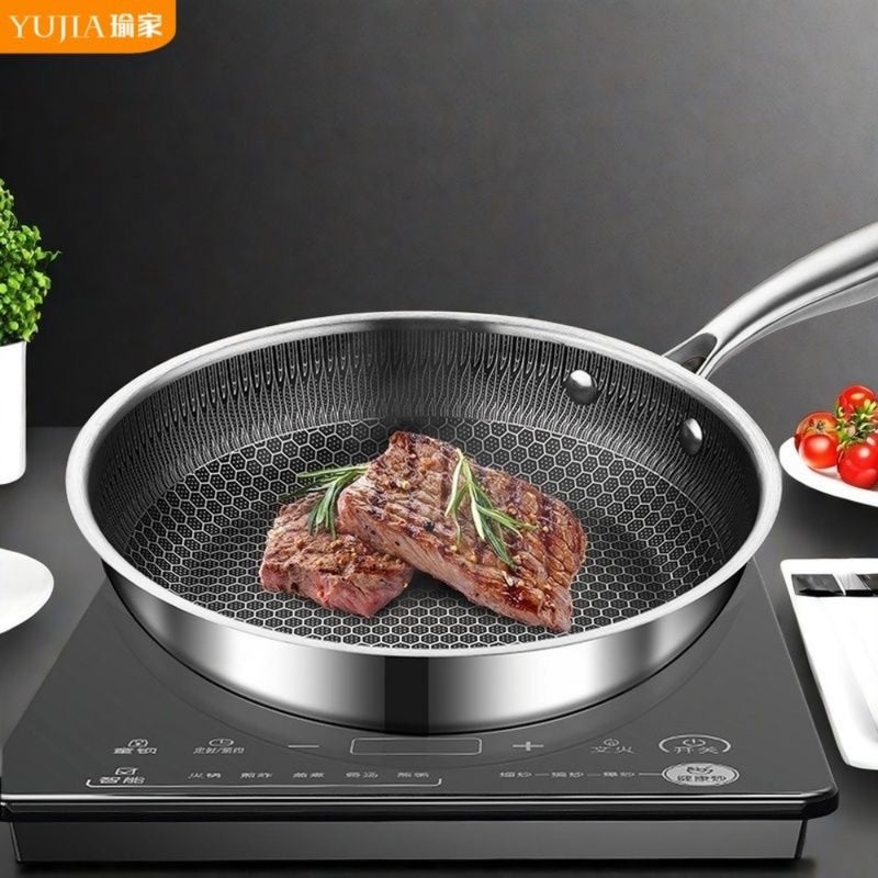 Honeycomb non-stick pan, household steak fryer, small omelet pan, electromagnetic stove, gas stove, special pot - Image 3