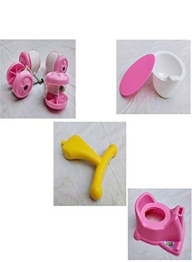 Maanit Scooter Style Baby Potty Seat with Removable Lid Bowl (Pink) - Image 4