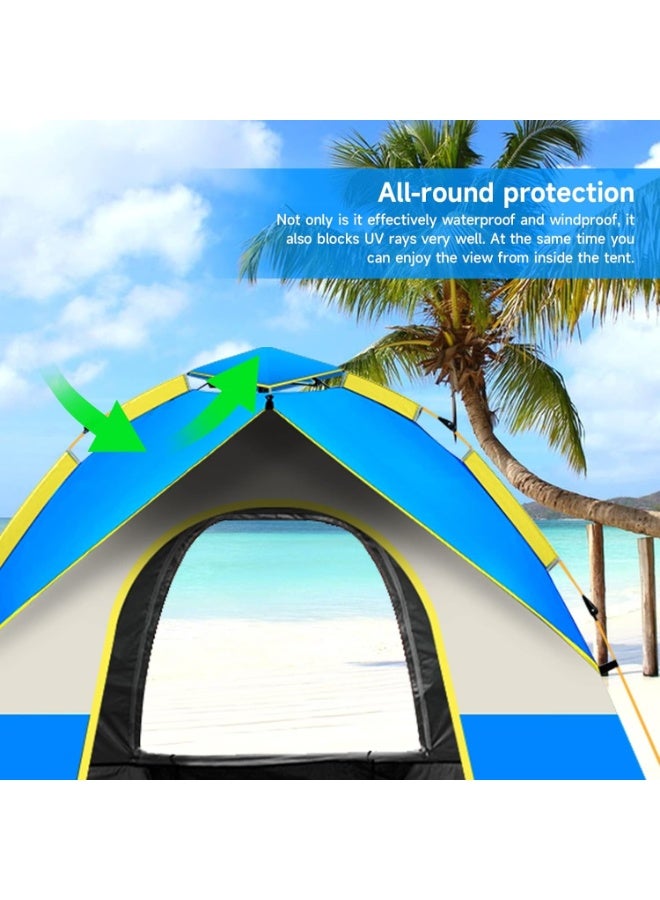 بينغ جنرال خيمة التخييم خيمة عائلية خيمة التخييم خيمة مقاومة للماء ومقاومة للرياح وحقيبة الظهر في الهواء الطلق المشي لمسافات طويلة حقيبة إيداع بسيطة (أزرق) - Image 3