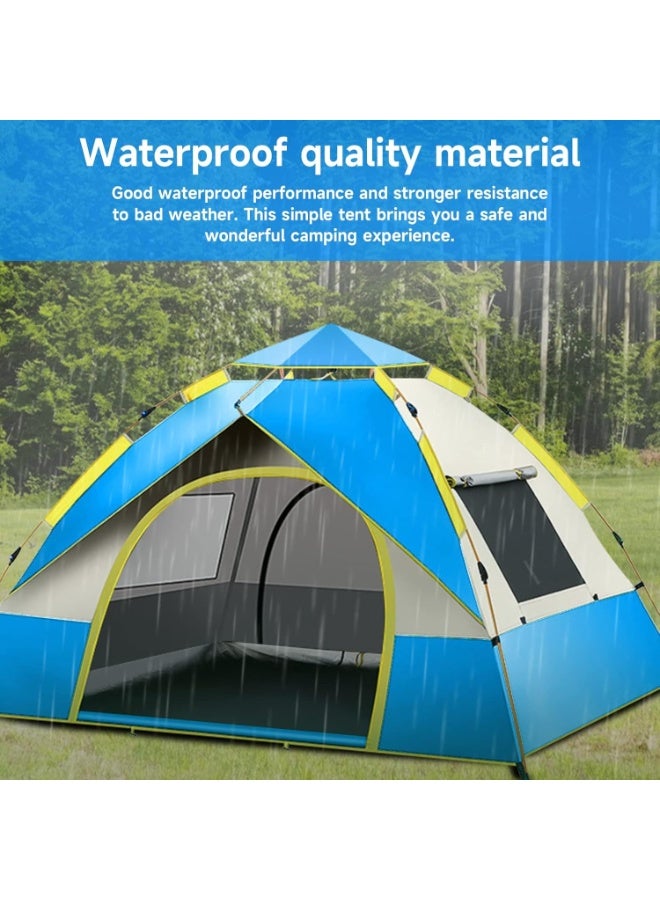 بينغ جنرال خيمة التخييم خيمة عائلية خيمة التخييم خيمة مقاومة للماء ومقاومة للرياح وحقيبة الظهر في الهواء الطلق المشي لمسافات طويلة حقيبة إيداع بسيطة (أزرق) - Image 4