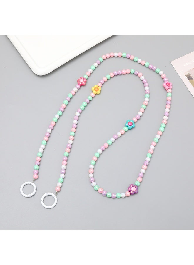 NIBEMINENT Beaded Phone Lanyard, Anti Lost Removable Wrist Strap,Cat's Paw Bracelet Pendant, Phone Keychain Lanyard,K039/Blue