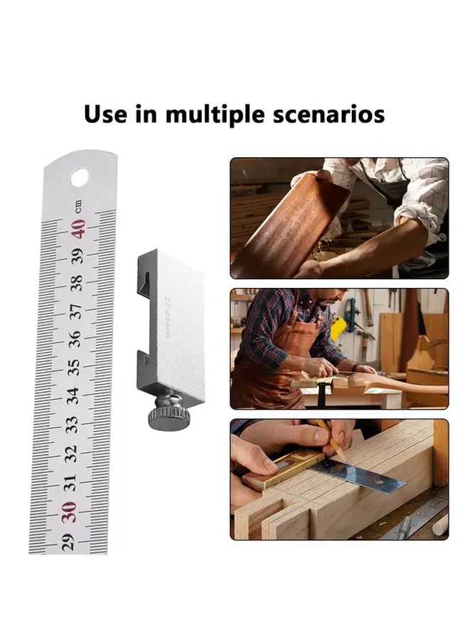 Aluminum Alloy Precision Positioning Ruler 11 8 Inch Stainless Steel Multifunctional Measuring Tool - Image 1
