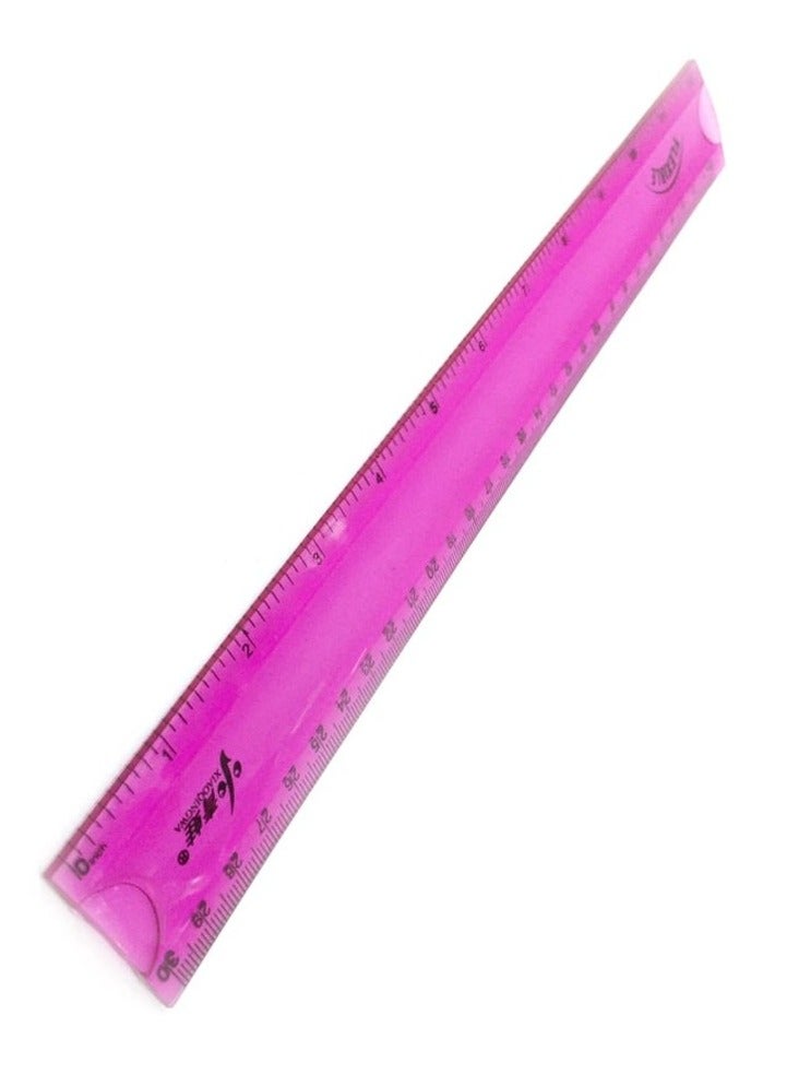 flexible ruler 30 cm, pink - Image 1