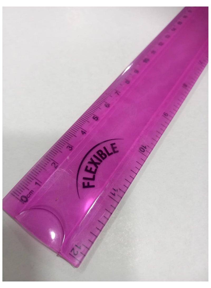flexible ruler 30 cm, pink - Image 5