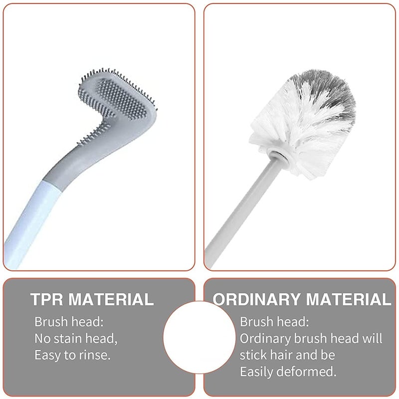 Toriox Long-Handled Toilet Brush Golf Toilet Brushes for Bathroom Deep Cleaning Silicone Toilet Bowl Brush Toilet Brushes for Bathroom - Image 5