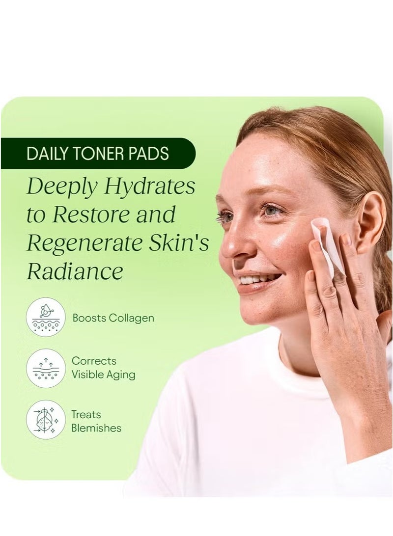 Korean Skincare Anti-Aging, Dark Spot  Wrinkle Minimizing Toner Pads - Hydrating with Snail Mucin, Centella Asiatica, Niacinamide, Peptides - for Acne Marks  Hypermentation - 100 Count - Image 2