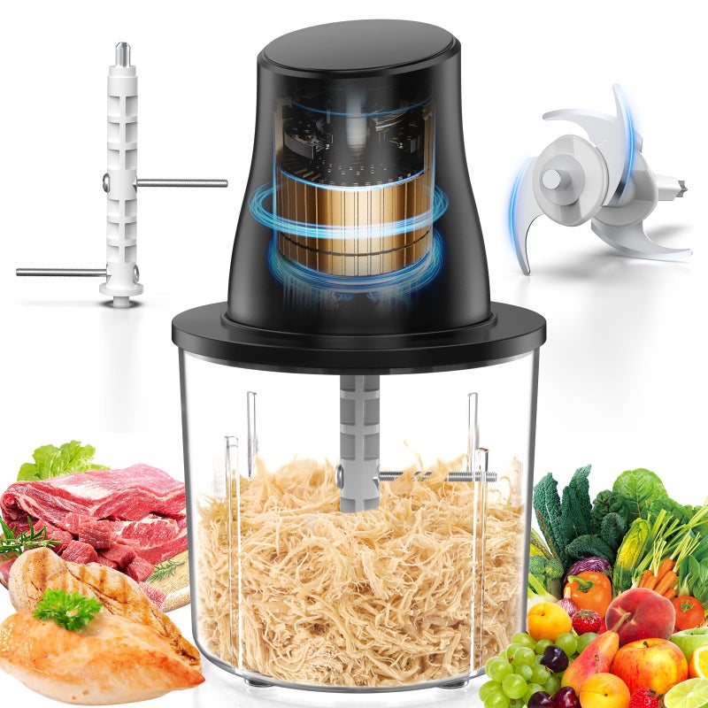 TURNRISE Electric Chicken Shredder Tool 250W Multifunctional PresstoOperate Meat Shredder Tool with Large Capacity Meat Grinder for Chicken Breast Meats Fruits Vegetables Nuts Black - Image 2