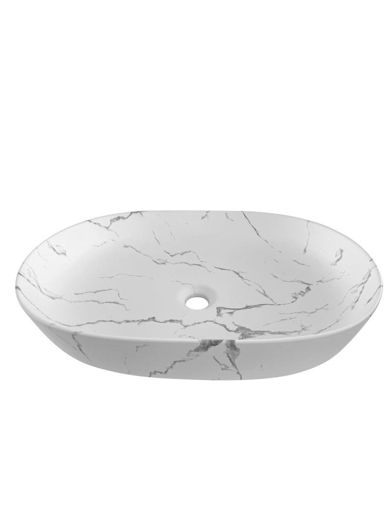 بيور PURE - حوض رخامي مستدير - أبيض - Image 2