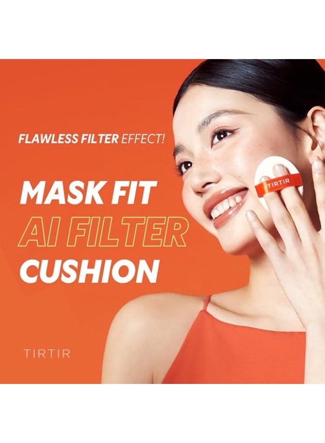 TIRTIR Mask Fit Ai Filter Cushion Foundation 21C Cool Ivory 4.5g - Image 3
