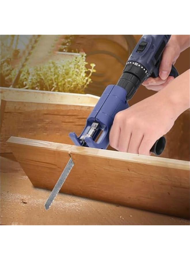Reciprocating Saw Adapter, Electric Drill Tool Drill Attachment Reciprocating Saw, Woodworking Accessory for Metal Cutting Wood Cutting  - Image 4
